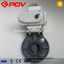 Válvula de borboleta plástica do PVC ss410